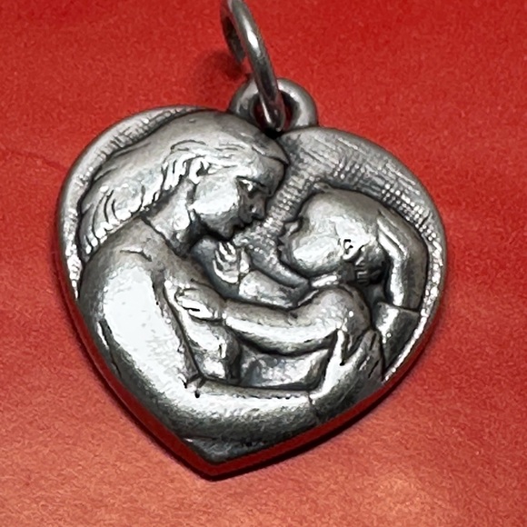 James Avery Jewelry - James Avery 925 Silver Tender Care, Heart Charm Pendant Mother and Child 5505 Y
